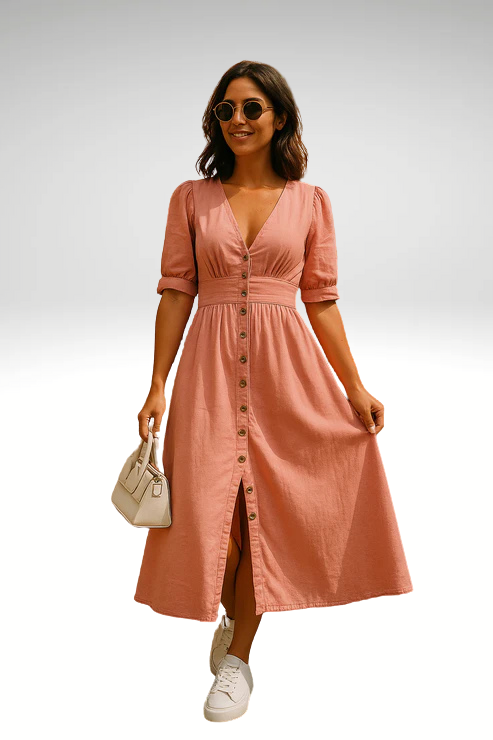 Amélie - Elegante denim jurk