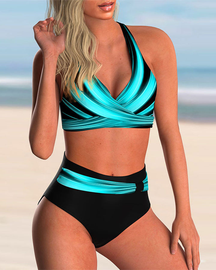 Aria | Bikiniset met kruisdetail en print