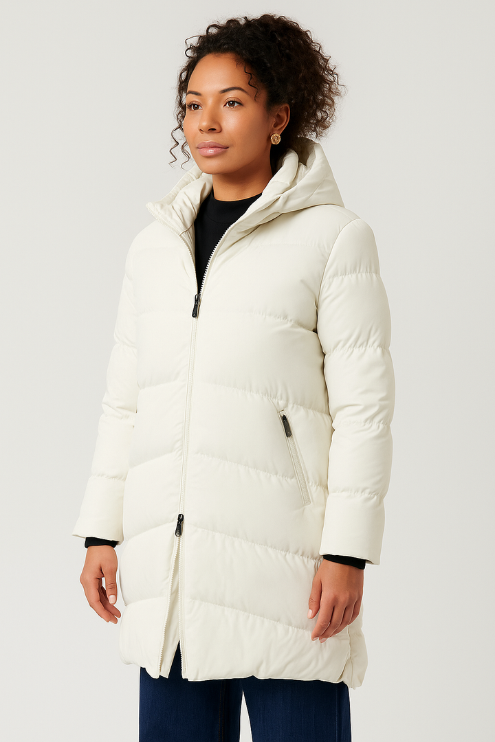 Sera | Verwarmde jas lang beige