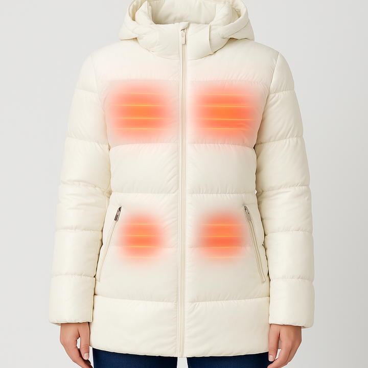 Sera | Verwarmde jas lang beige