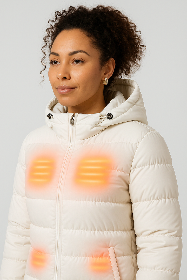 Sera | Verwarmde jas lang beige