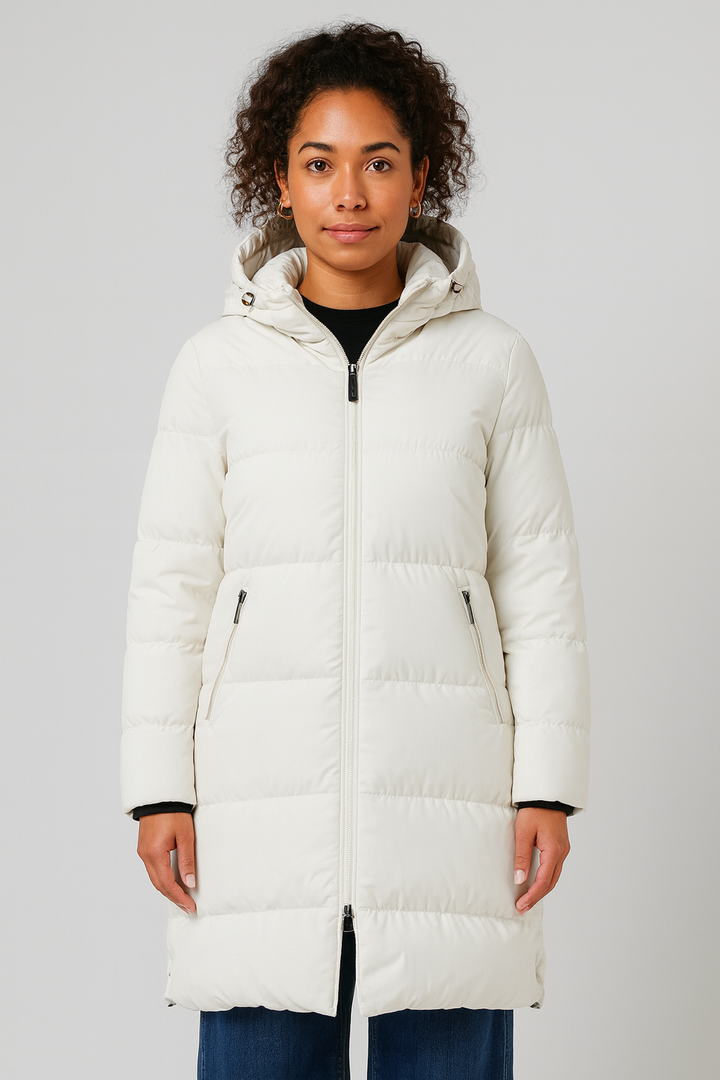 Sera | Verwarmde jas lang beige