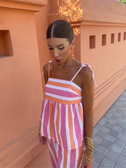 Hanne | Bedrukt Broekset Zomeroutfit