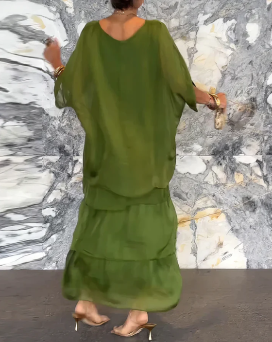 Caroline | Maxi Vloeiende Jurk – Moeiteloze Elegantie