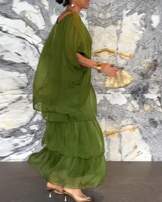 Caroline | Maxi Vloeiende Jurk – Moeiteloze Elegantie