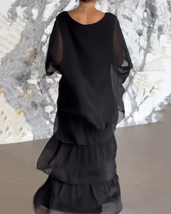 Caroline | Maxi Vloeiende Jurk – Moeiteloze Elegantie