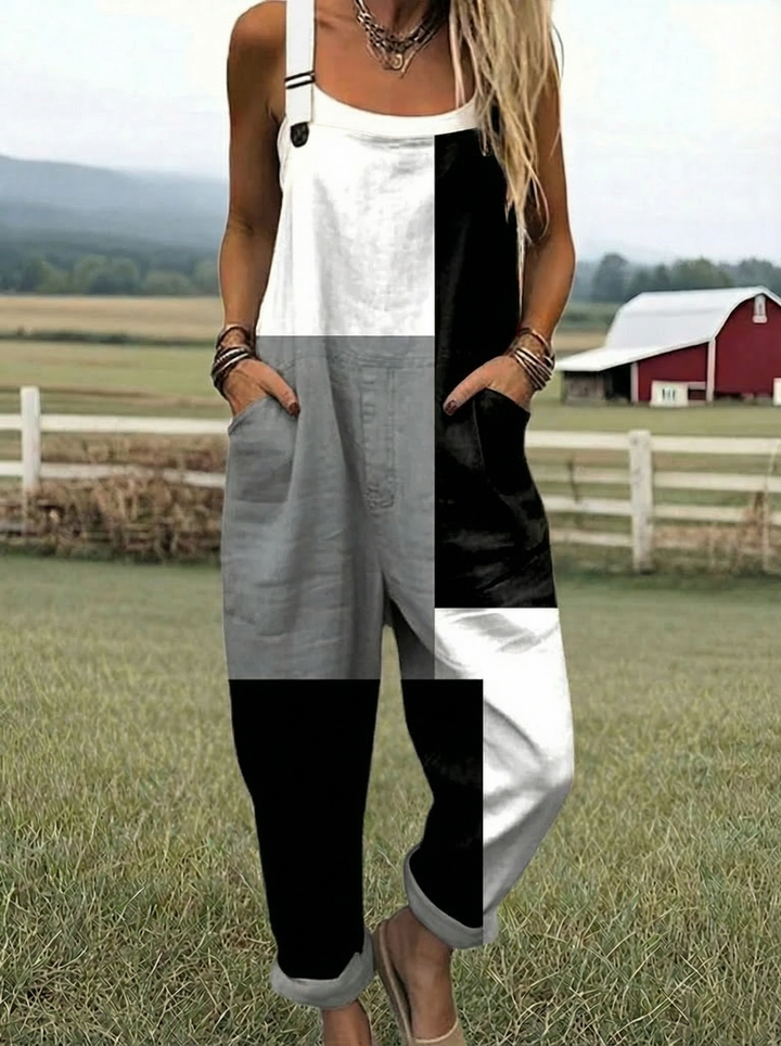 Hailey  | Kleurblok Relaxed Jumpsuit