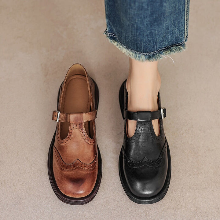Elvara | Elegant Mary Janes Made Of Leather