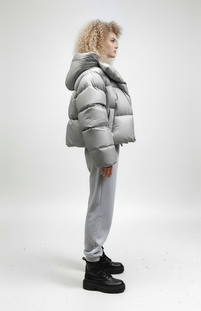 Nero | Oversized winterjas, comfortabel en met afneembare capuchon