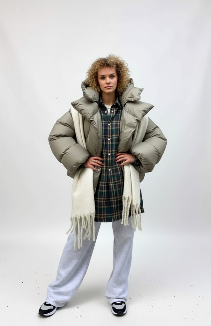 Nero | Oversized winterjas, comfortabel en met afneembare capuchon