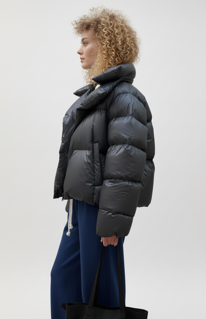 Nero | Oversized winterjas, comfortabel en met afneembare capuchon