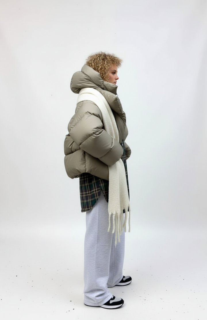Nero | Oversized winterjas, comfortabel en met afneembare capuchon